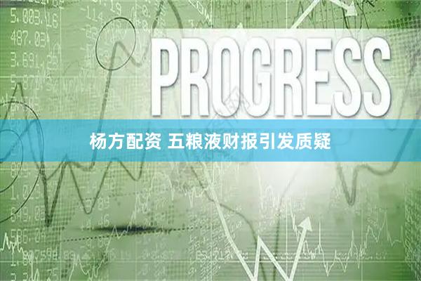 杨方配资 五粮液财报引发质疑