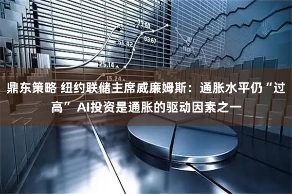 鼎东策略 纽约联储主席威廉姆斯：通胀水平仍“过高” AI投资是通胀的驱动因素之一